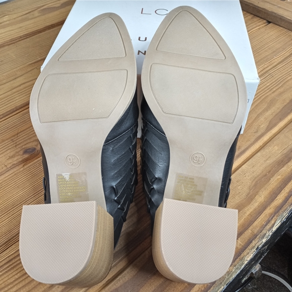 NWT Lauren Conrad "Riverbirch" Black woven Heeled mules  Sz. 9.5 - Picture 8 of 10